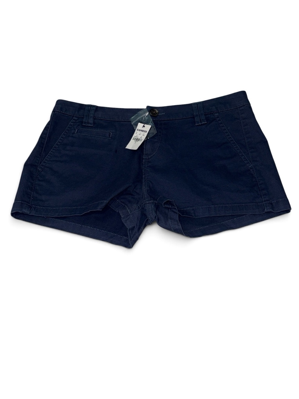 Express Women’s Navy Blue Low Rise Size 0 Flat Front Shorts NWT